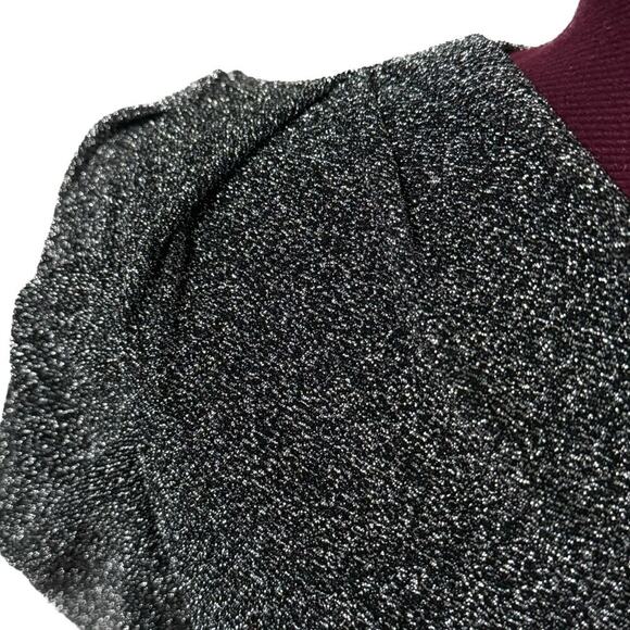 STEVE MADDEN Mirabelle Mini Dress Black Silver Metallic One Shoulder NWT L - Picture 7 of 9